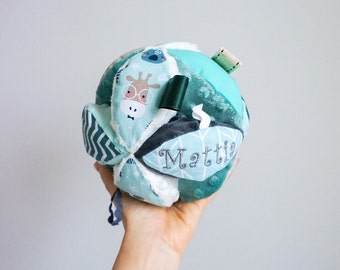 Personalized gripping mint green toy ball