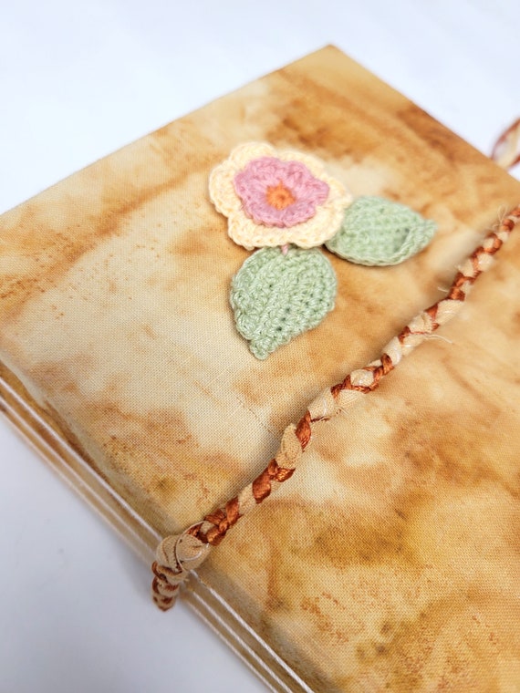 Junk Journal Handmade Rusted Fabric Hardcover 6