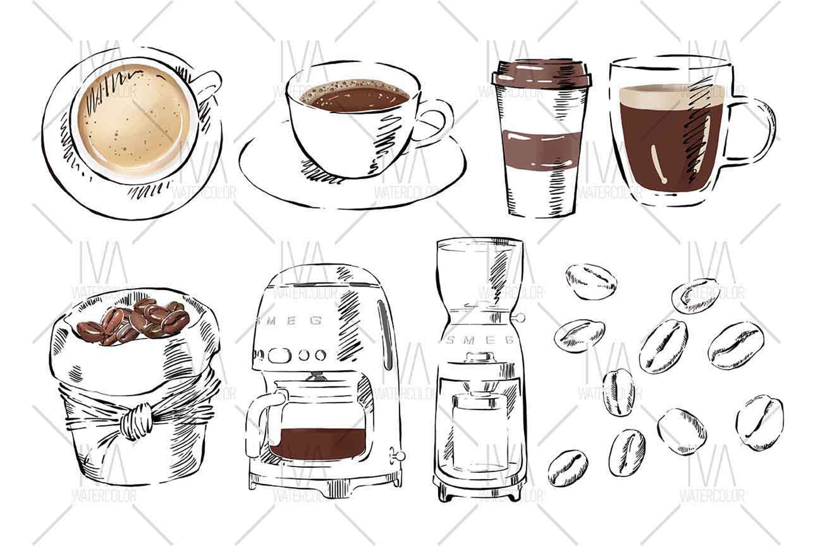 Coffee PNG Coffee Time Clipart, Coffee Printable Planner Stationery ...