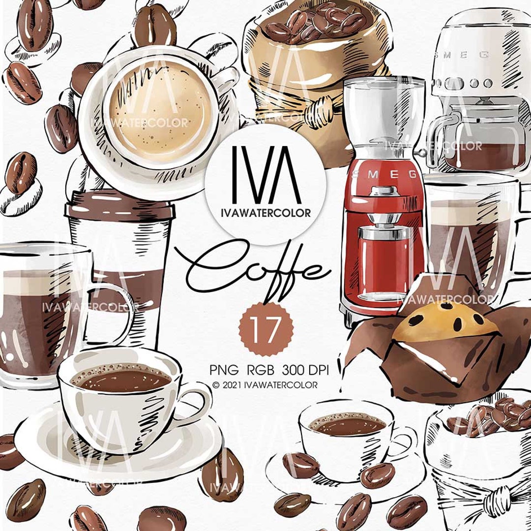 Coffee PNG Coffee Time Clipart, Coffee Printable Planner Stationery ...
