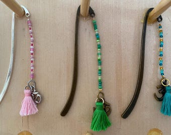 Om (Aum) Charm & Tassel Bookmarks