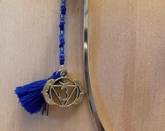 Blue Tassel & Third Eye Chakra Charm Bookmark