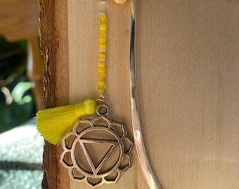 Yellow Tassel & Solar Plexus Chakra Charm Bookmark