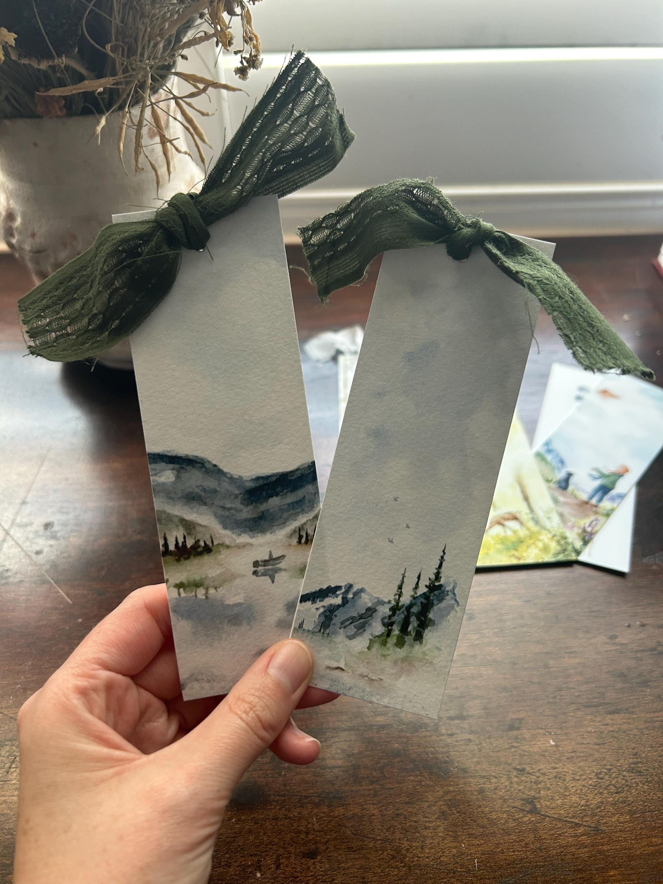 Mountain Bookmarks, Bookmarks, Bookworm Bookmarks, Whimsical Bookmarks ...