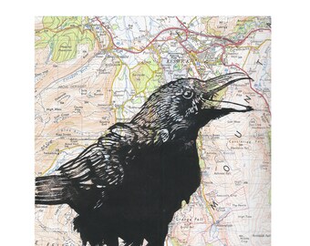 Crow carte imprimer