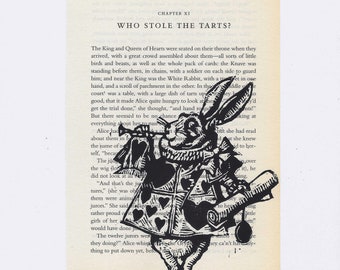 White Rabbit Book print