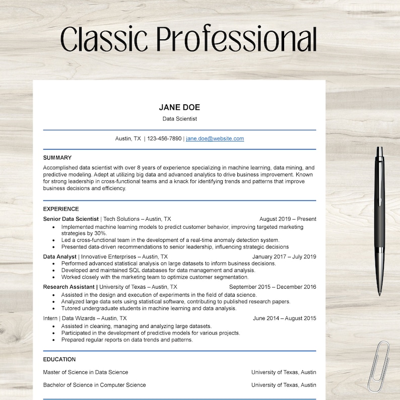Classic Professional Resume Template - Il 794xN.4949010123 Tlny 