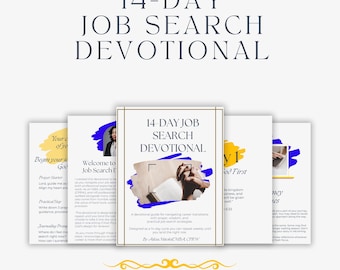 14-Day Job Search Devotional | Christian Career Workbook (Printable PDF)