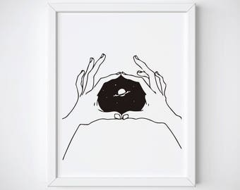 Tumblr Room Decor Astronomy Gifts Celestial Print Etsy