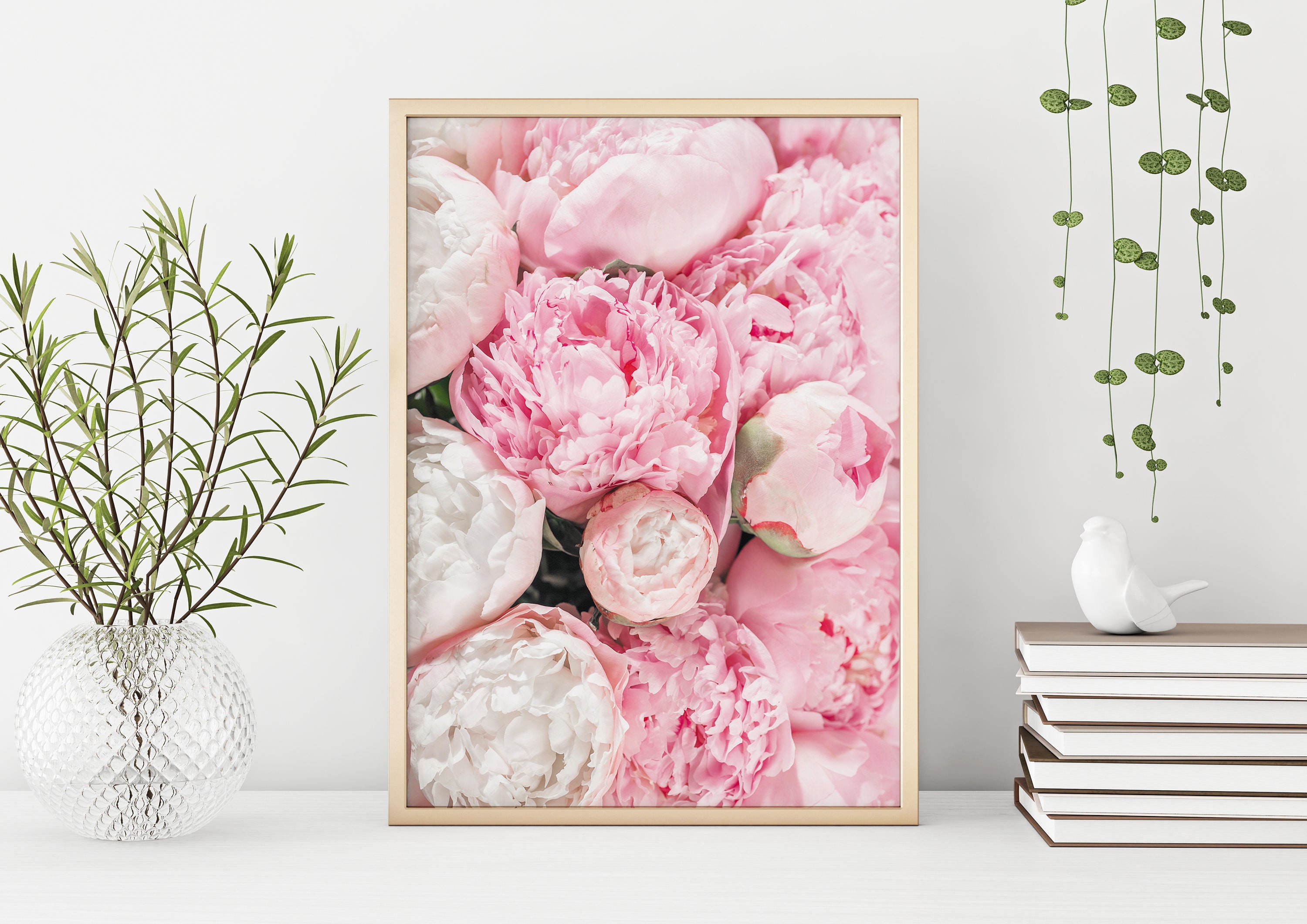 Spring Wall Art, Blush Pink Decor, Gallery Wall Set, Set of 6 Prints