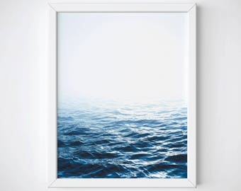 Coastal Wall Art, Coastal Wall Decor, Ocean Print, Blue Ocean Print, Coastal Print, Ocean Photography, Sea Photography, Ocean Poster
