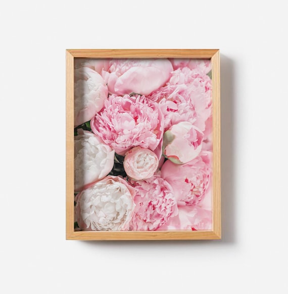 Digital Single Peony Print; Peony Wall Art; Peony Wall Decor; Floral ...