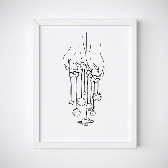 Celestial Print Celestial Wall Art Tumblr Room Decor Galaxy Etsy