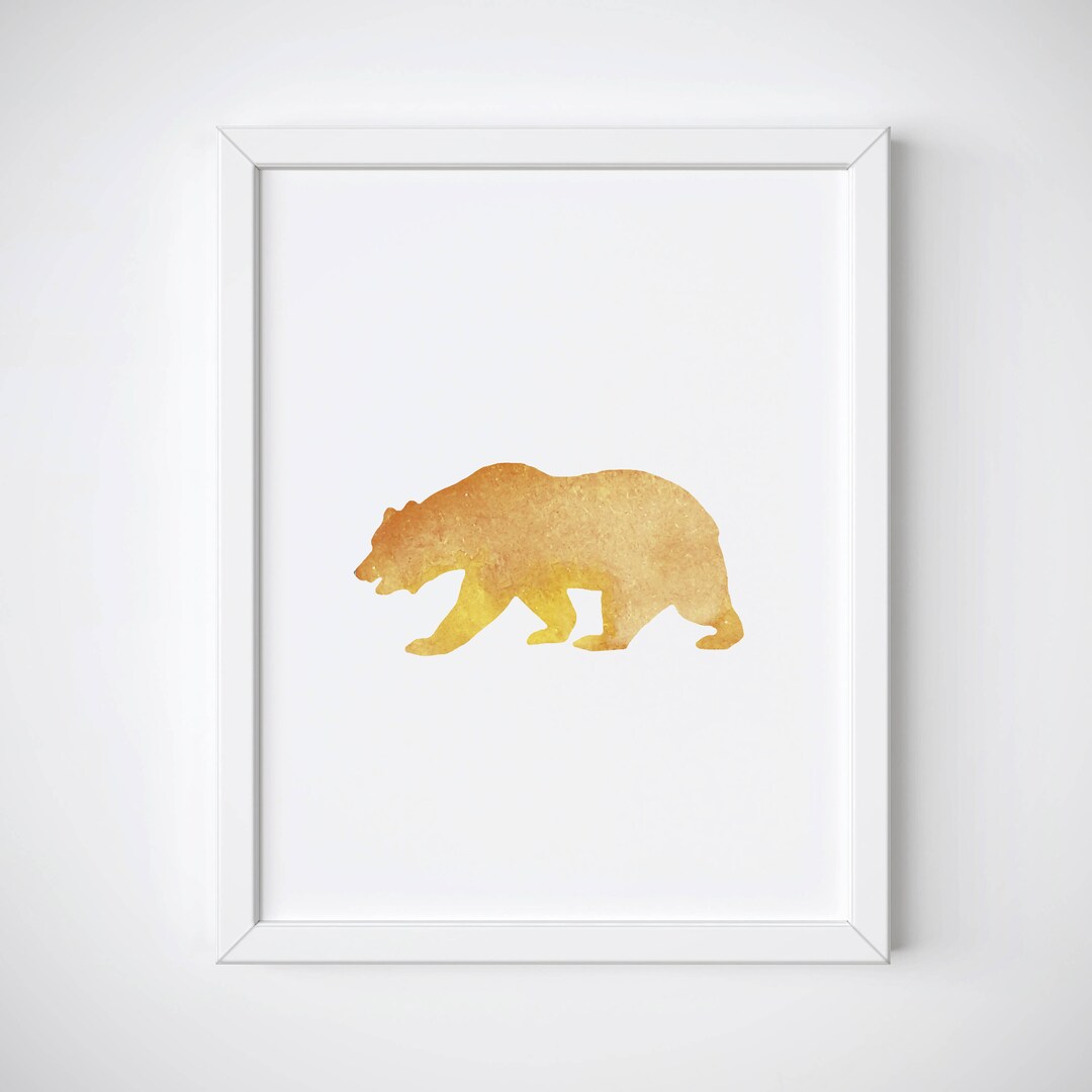 Bear Watercolor Nursery Print Bear Watercolor Nursery Wall - Etsy