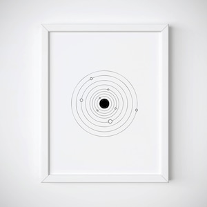 Solar System Print, Galaxy Line Art Print, Tumblr Room Decor, Celestial Art Print, Tumblr Prints, Line Art Printable, Minimalist Art Print