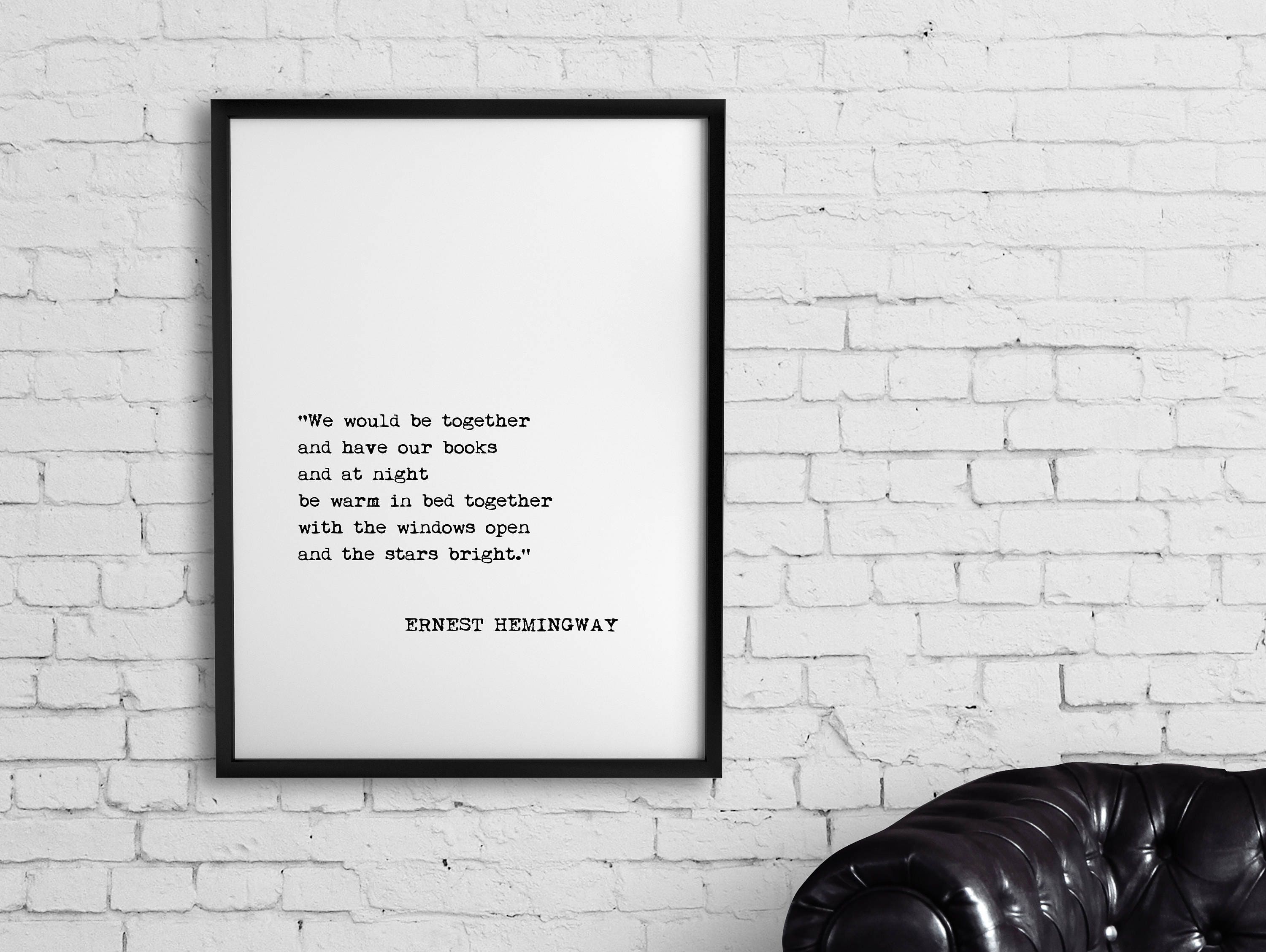 Ernest Hemingway Quote Print Inspirational Quote Print Poem | Etsy