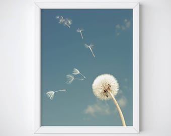 dandelion wall art, dandelion art, botanical poster, dandelion art print, dandelion poster, dandelion photography, dandelion printable