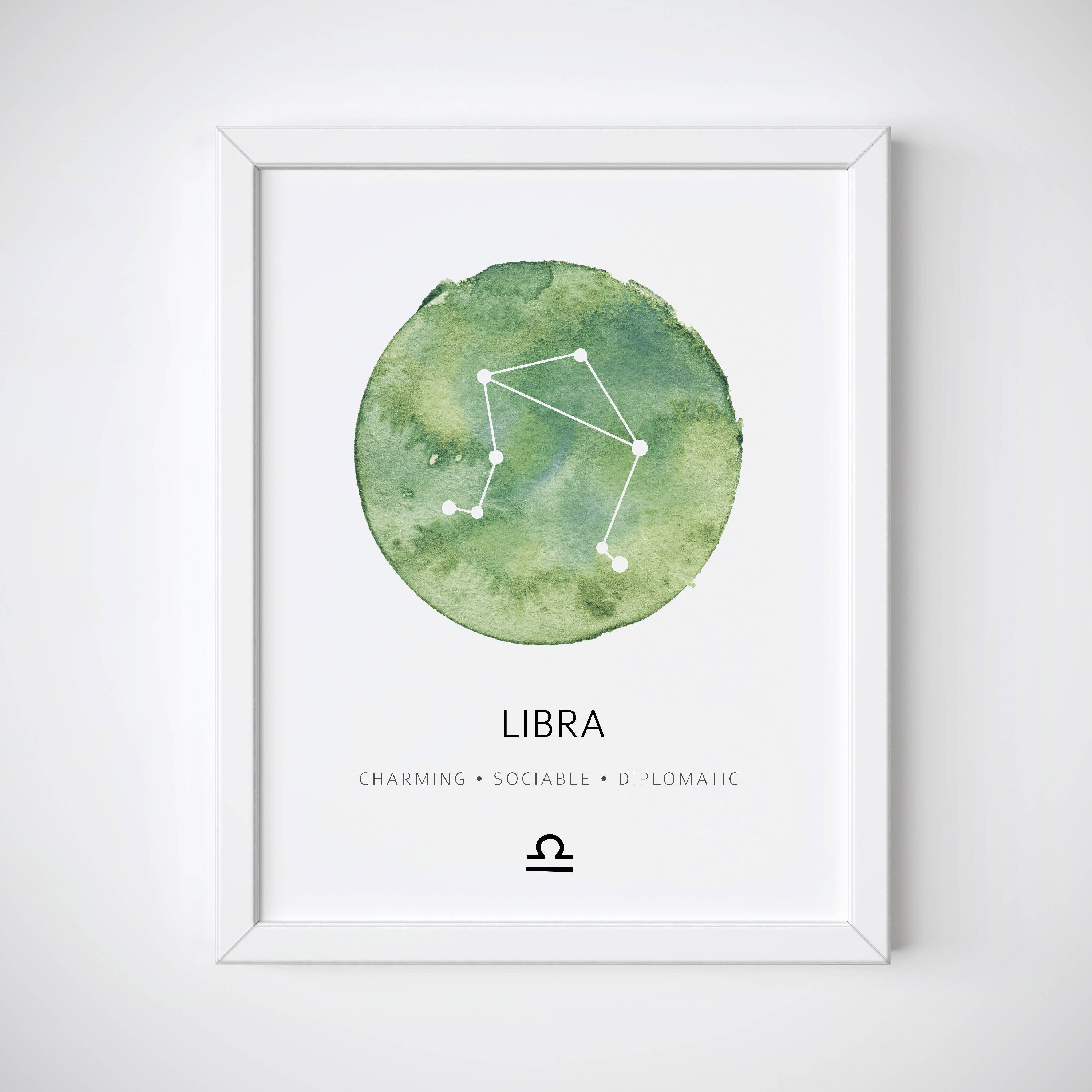 Libra Wall Art Print Gifts for  Libra Libra  Watercolor  Astrology Art Libra  Sign Libra Poster Libra Zodiac