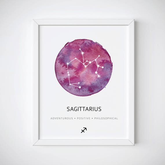 Sagittarius Constellation Print, Constellation Poster, Zodiac Constellation, Sagittarius Print Sagittarius Gift, Zodiac Print