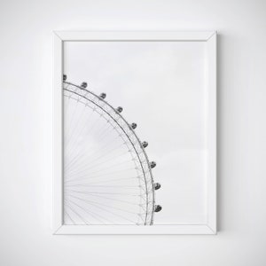 London Print, London Wall Art, Cityscape Wall Art, London Eye Print, London Eye Poster, London Photography, London Eye Art
