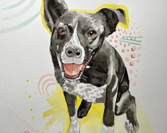 Custom Watercolor PET PORTRAIT