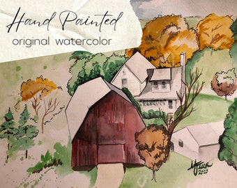 Custom Hand-painted Watercolor House Portrait