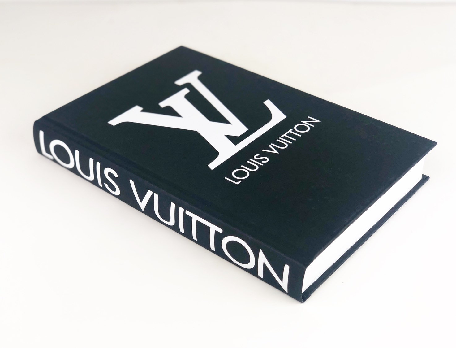 READY TO SHIP 1 Book Louis Vuitton Black Book White Logo | Etsy