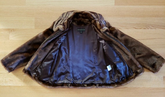 Vintage Kristen Blake Faux Mink Jacket, Size Medi… - image 4