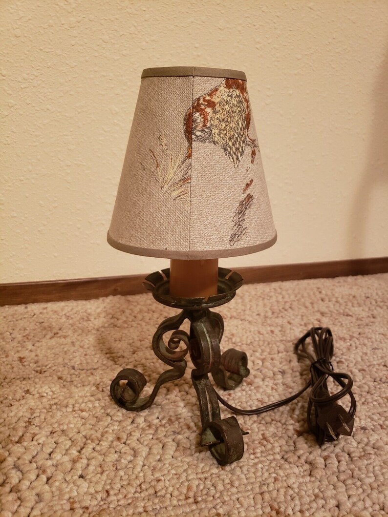 Vintage Decorative Cast Iron Accent Table Lamp Base With Etsy