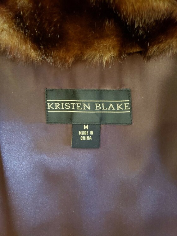 Vintage Kristen Blake Faux Mink Jacket, Size Medi… - image 5