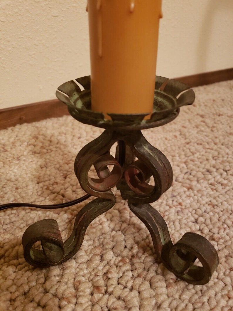 Vintage Decorative Cast Iron Accent Table Lamp Base With Etsy