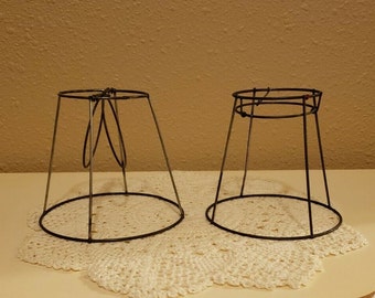 Details about   Lamp Shade Wire Frame Pair Floor Hanging Custom Made Unique DIY Ornate Lampshade 