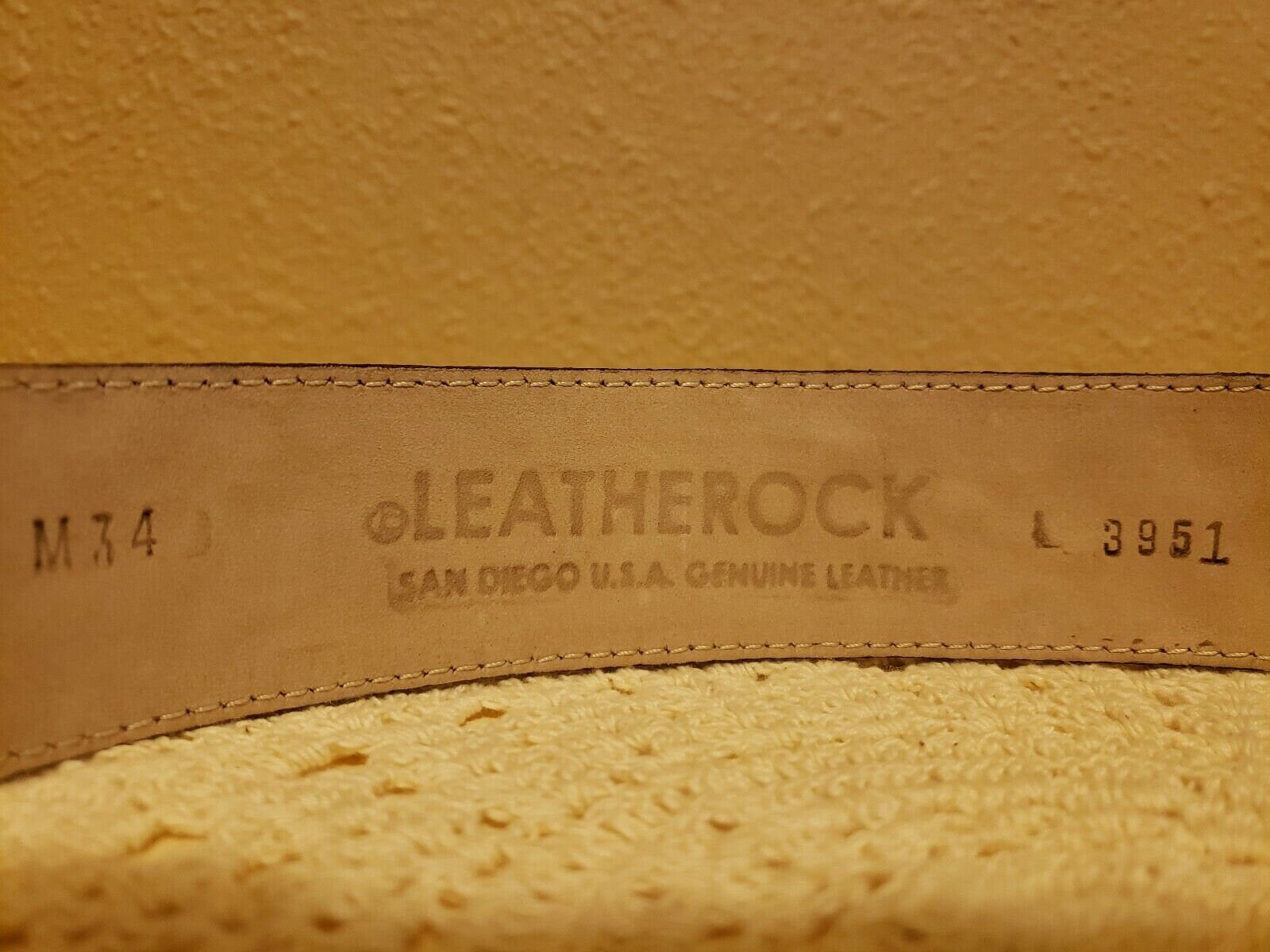 Vintage Leatherock Gem & Studded Brown Leather Belt – Size M34 Leatherock Belt Womens Medium 34 Studded Circle Buckle Brown  main image 2