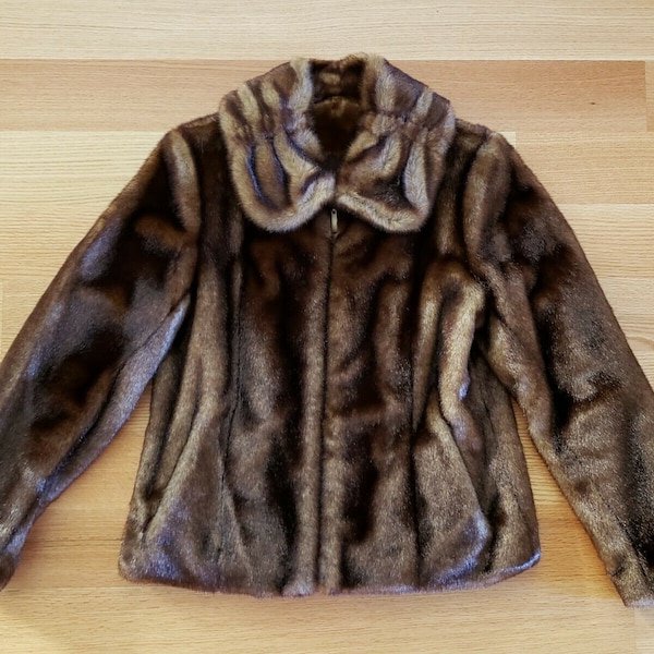 Vintage Kristen Blake Faux Mink Jacket, Size Medium