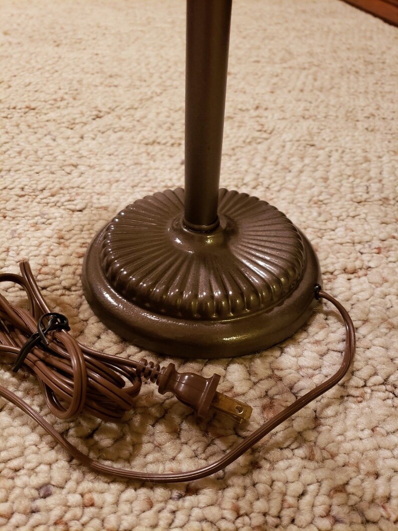 Vintage Gooseneck Desk or Table Lamp with White Milk Glass Etsy