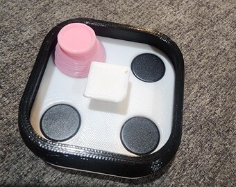Small Square Customizable 3D Printed Fidget Slider – Pick Your Colors, Smooth & Satisfying Stress Relief Toy
