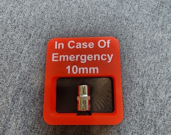 10mm Emergency Socket | Comes With 3/8 10mm Socket | Mechanic Gifts | Workshop | Toolbox | Gift For Him | 10mm Joke All Guys Know