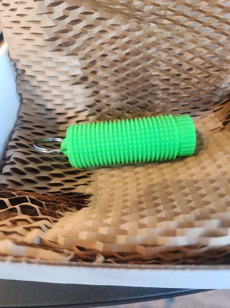 Sensory Spiky Fidget Keychain – Textured Roller Toy with Secret Compartment for Discreet Storage image 11