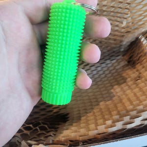 Sensory Spiky Fidget Keychain – Textured Roller Toy with Secret Compartment for Discreet Storage image 8