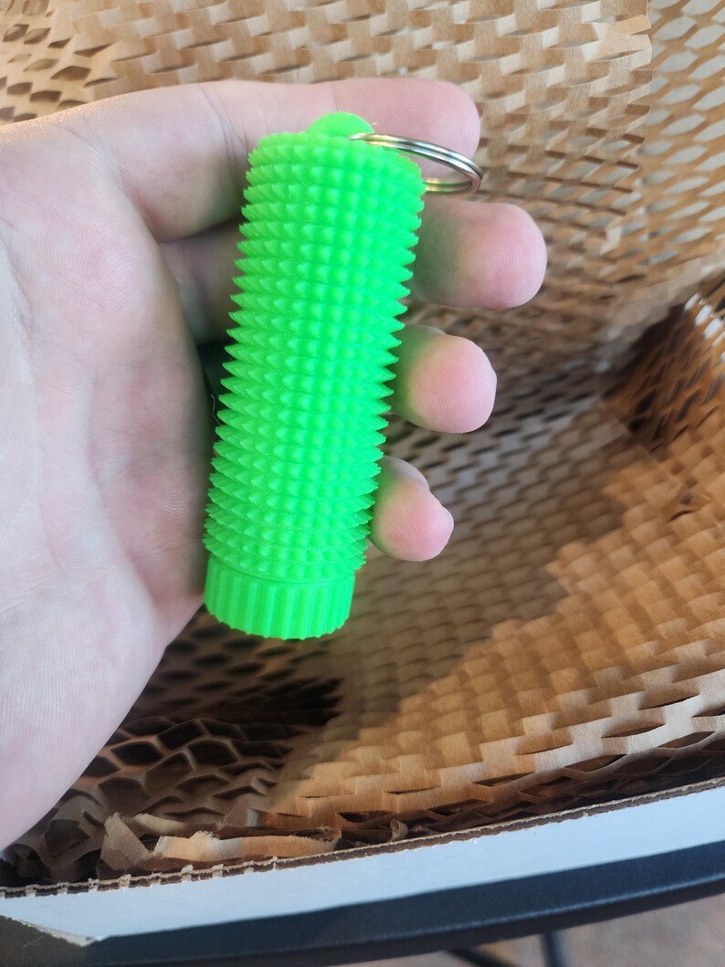 Sensory Spiky Fidget Keychain – Textured Roller Toy with Secret Compartment for Discreet Storage image 8