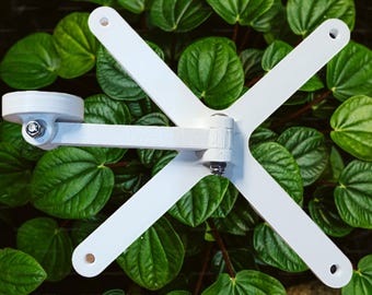 Soporte magnético para ventilador de 120 mm / 80 mm con 2 juntas pivotantes. Soporte magnético para invernadero con llave impresa en 3D.