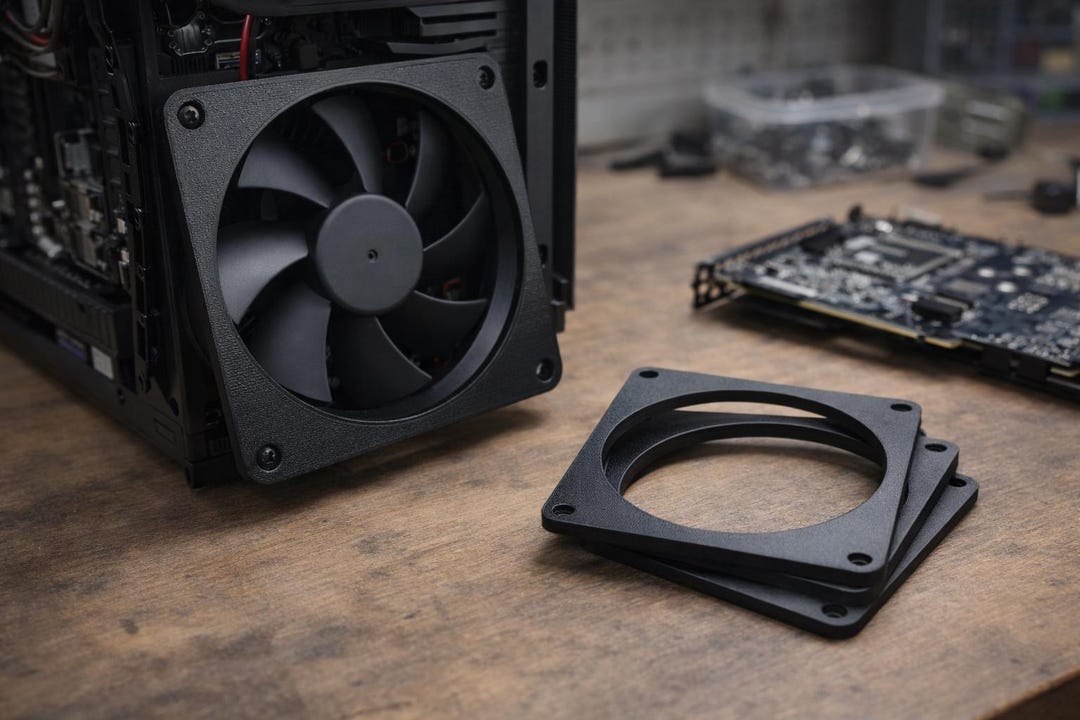 PC Fan Spacer | 3D Printed Radiator Fan Shroud | Noise Reducing Airflow ...
