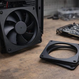 PC Fan Spacer | 3D Printed Radiator Fan Shroud | Noise Reducing Airflow Riser | Case Cooling Mod | 120mm Fan Accessory