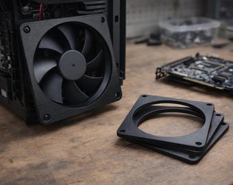 PC Fan Spacer | 3D Printed Radiator Fan Shroud | Noise Reducing Airflow Riser | Case Cooling Mod | 120mm Fan Accessory