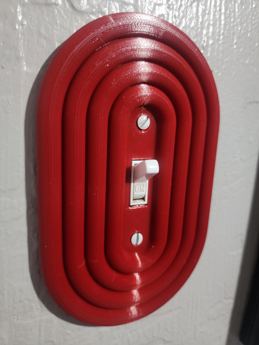 Oval Mid-century Modern Toggle Switch Plate | Decorative Light Switch ...