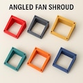 3D Printed Angled Fan Shroud: 10/20 Degree Mount, PC/Electronics Cooling