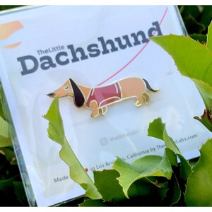 The Little Dachshund Enamel Pin image 4