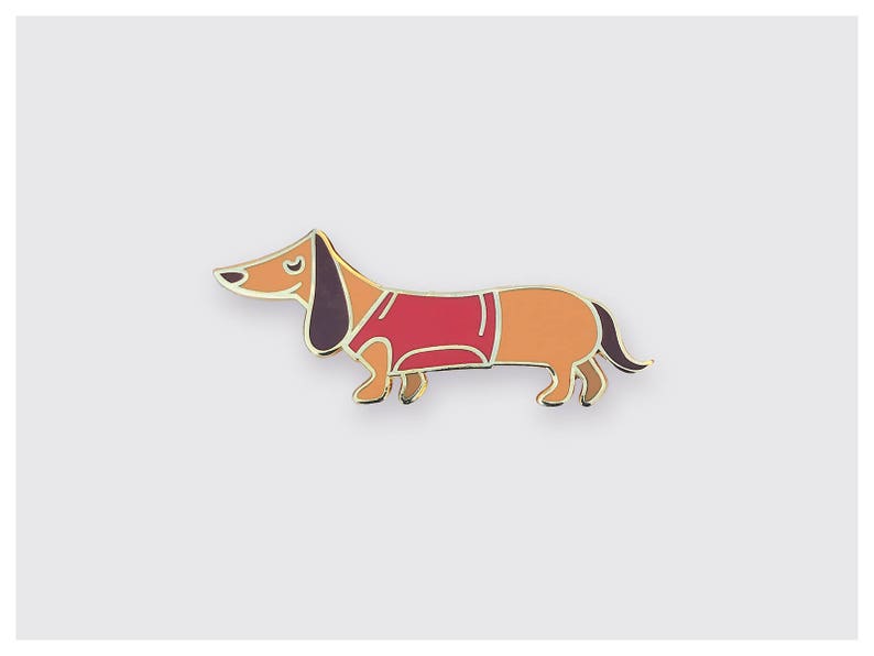 The Little Dachshund Enamel Pin image 2