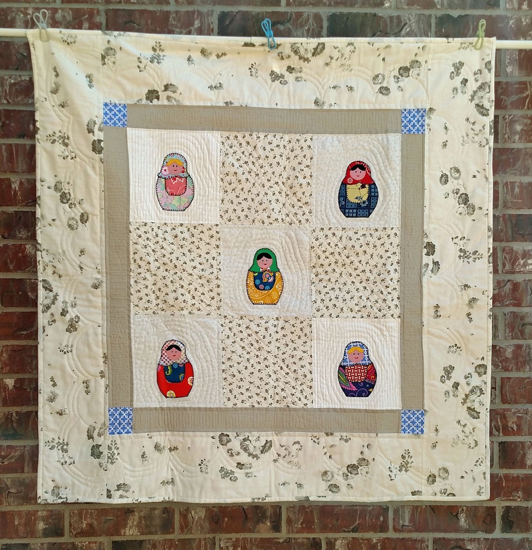Nesting Doll Quilt Handmade Matryoshka Quilt Baby Quilt Etsy