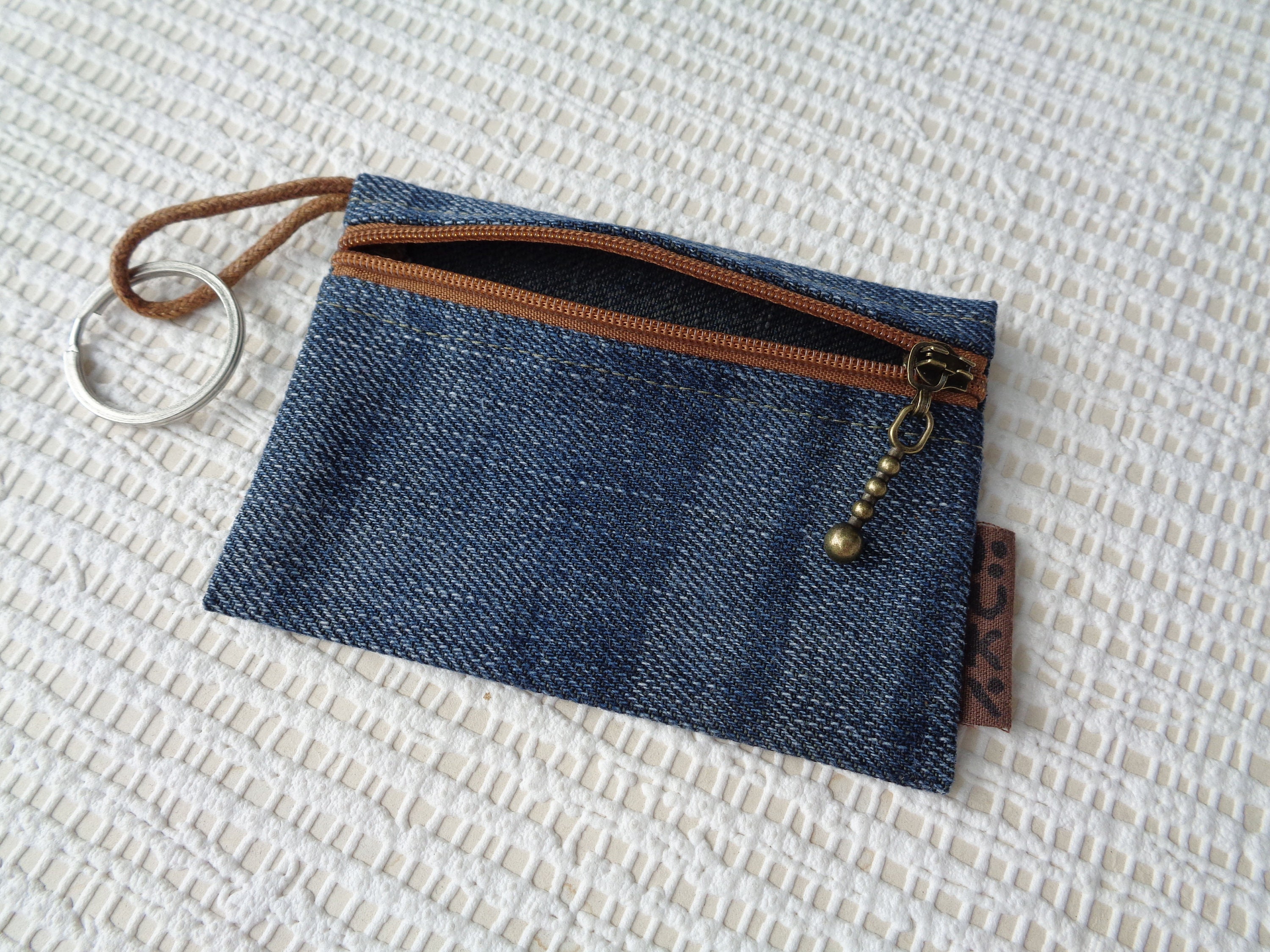 Coin Purse Key Chain Card Wallet Small Zippered Pouch Key Etsy